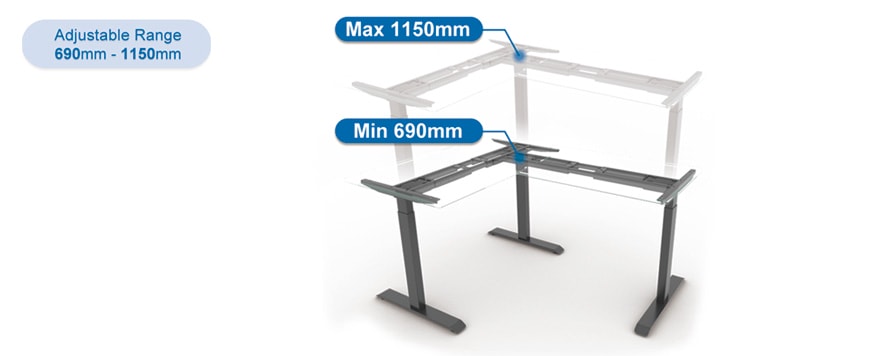 L-shaped-and-corner-standing-desk-frame-height-adjustable-range