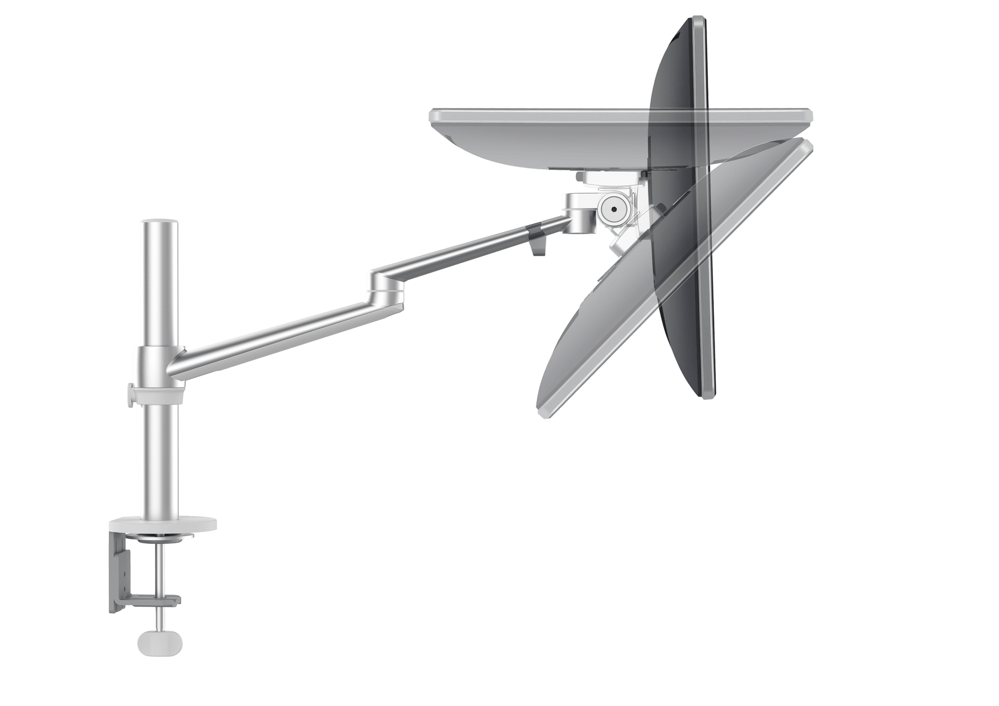 Tiltable display of monitor table mount
