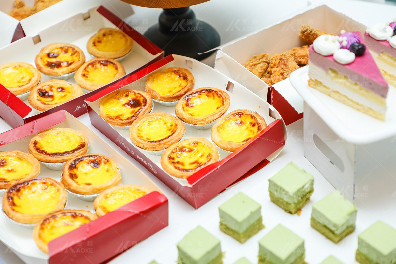 Egg tarts for employees at a birthday party