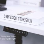 electric standing desk adjust desk height through handset and motor