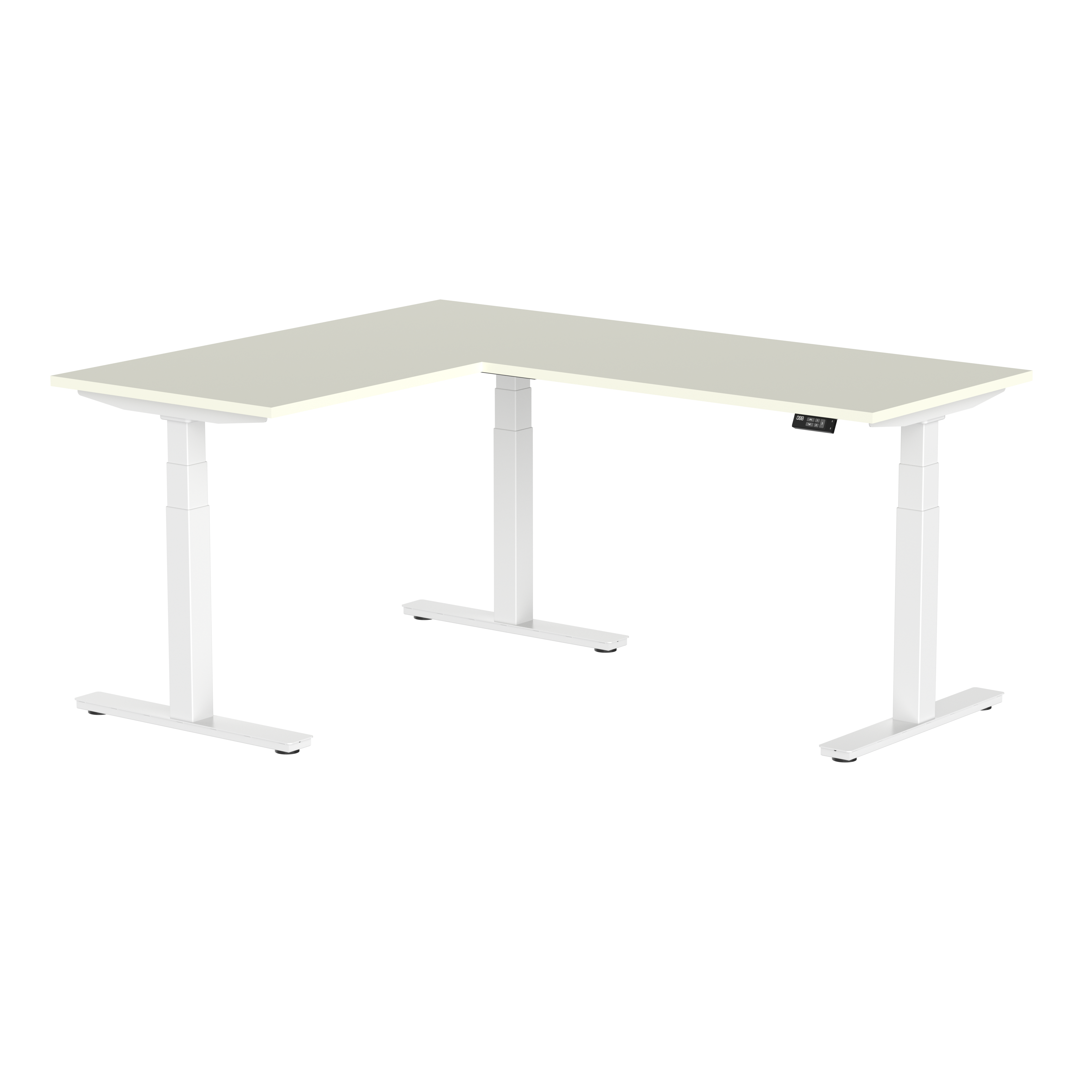 Aoke adjustable height l shaped desk frame
