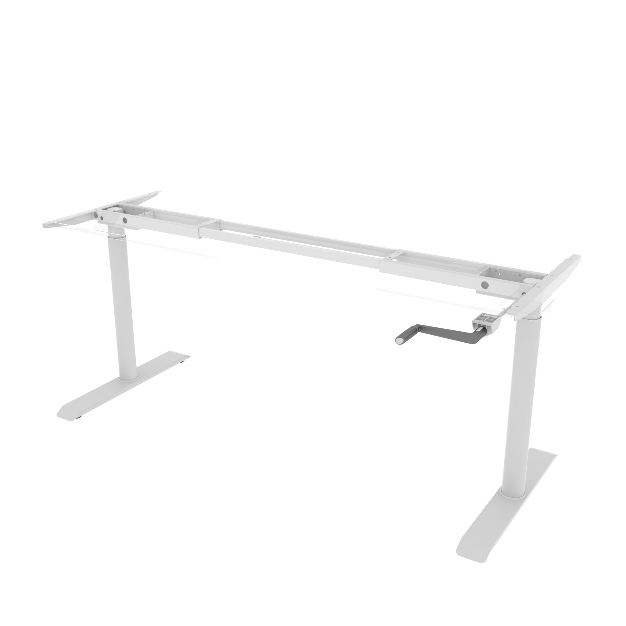 crank height adjustable desk frame